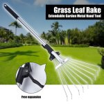 Râteaurâteau télescopique en acier inoxydable outil de nettoyage de jardin feuille dherbe griffe à main ... Râteaurâteau télescopique en acier inoxydable outil de nettoyage de jardin feuille dherbe griffe à main ...