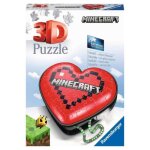 Puzzle 3d - ravensburger - minecraft heart - 60 pi�ces - 13x18x4 cm - � partir de 10 ans