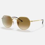 Lunettes de soleil - ray ban - jack 3565 arista - taille petit 51 - 20 - monture ronde - coloris dor ...