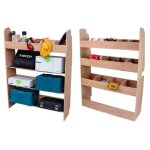 Rayonnages - ford transit - lot de 2 - mdf 12mm - 102cm x 30cm x 136cm - antid�rapant inclus