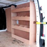 Rayonnage - ford - transit - personnalisé - contreplaqué 12mm - 102x30x136cm Rayonnage - ford - transit - personnalisé - contreplaqué 12mm - 102x30x136cm
