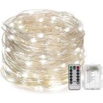 Rd00505 - guirlande lumineuse pile avec tlcommande - 10m 100 micro led - blanc froid - etanche ip 65 ...