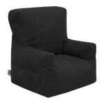 Fauteuil pouf - pouf - noir - velours ctel - 51 cm - 1 place - enfant