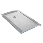 Receveur � carreler flatboard 4 pentes 90 x 185 cm excentr� - flatboard - kit complet - gris - pierre ...