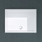 Receveur de douche 70x80 bac � douche doporro faro02 acrylique plat blanc rectangulaire 70x80x4cm avec ...