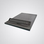 Receveur de douche  carreler 90 x 120 cm elio 4 pentes grille linaire et bonde incluses