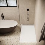 Receveur de douche 90 x 170 cm extra plat blanc lucia en solicast� surface ardois�e