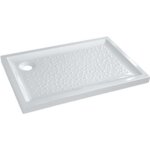 Allia receveur bastia c�ramique 100x80 extra - plat � poser avec traitement du fond de cuve pour bonde ...