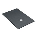 Receveur de douche en ardoise - gris fonce - 100 x 120 cm - r�sine - charge min�rale - texture ardoise ...