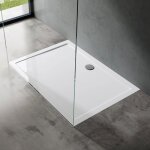 Receveur de douche bac � douche doporro faro02 acrylique plat blanc rectangulaire 80x100x4cm pour la ...
