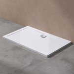 Receveur de douche bac � douche sogood lucia04ar acrylique anti - glisse blanc plat rectangulaire 80x100x4cm ...