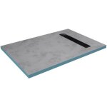 Receveur de douche a carreler 80x120cm avec bonde caniveau noir mat pour douche a litalienne - recoupable ... Receveur de douche a carreler 80x120cm avec bonde caniveau noir mat pour douche a litalienne - recoupable ...