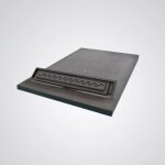 Receveur de douche � carreler 90 x 160 cm elio 4 pentes grille lin�aire et bonde incluses