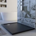 Receveur de douche extra plat 80x100 cm en acrylique anthracite - modèle solid ultraslim Receveur de douche extra plat 80x100 cm en acrylique anthracite - modèle solid ultraslim