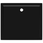 Receveur de douche extra plat abs noir 80x90 cm - dilwe - renforc� en fibre de verre