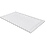 Receveur de douche extra - plat aurlane - blanc - 140 x 80 cm - surface antidrapante