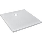 Receveur de douche extra - plat jacob delafon ipso 90x90x3 cm - blanc mat texture pierre