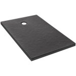 Receveur de douche extra - plat jacob delafon ipso e62302 - agm 100x80x35 cm - gris anthracite texture ...