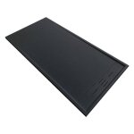 Receveur de douche 80 x 140 cm extra plat salvi en solicast surface ardoise noir