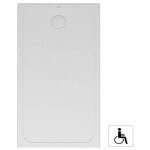 Receveur lifetime plus extra plat - rectangulaire - dimensions : 100 x 80 cm - blanc