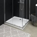 Receveur de douche - fydun - rectangulaire - abs blanc - 80x90 cm - seuil bas