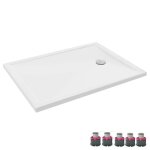 Receveur de douche 120 x 90 jacob delafon gaspard extra - plat cramique bonde  droite + kit de rhausse ...