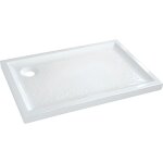 Receveur de douche  poser rectangle extra plat blanc allia prima dimensions (cm):90 x 70 cm