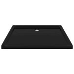 Receveur de douche rectangulaire - wiens - abs avec renfort en fibre de verre - noir - 70x90 cm - seuil ...