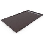 Receveur de douche en résine extra - plat 160x90 cm - marron - rectangulaire - fond anti - dérapant c3 ... Receveur de douche en résine extra - plat 160x90 cm - marron - rectangulaire - fond anti - dérapant c3 ...