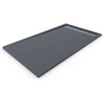 Receveur de douche en résine extra - plat forte 160x90 cm - gris anthracite ral. 7015 - antidérapant ... Receveur de douche en résine extra - plat forte 160x90 cm - gris anthracite ral. 7015 - antidérapant ...