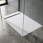 Receveur de douche doporro geoma04 en r�sine bac � douche plat blanc rectangulaire 90x120x4cm pour la ...