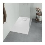 Receveur extra plat - bac de douche smc blanc 90 x 80 cm 82019 - design moderne et discret - fond anti ...