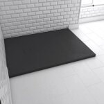 Receveur � poser en mat�riaux composite smc - finition ardoise noire - 90x120cm - rock 2 black 90