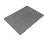 Receveur en r�sine effet pierre - aurlane - stone - gris - 80 x 120 cm - pente diamant - epaisseur 40mm ...