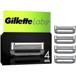 Recharges de rasoir - gillette - gillette labs - lot de 4 - 5 lames - barre exfoliante