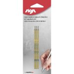 Recharges pour stylo  bille - bleu - universel - pointe fine - lot de 3 recharges