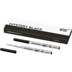 Recharge de stylo  bille - montblanc - mystery black - 2 units - pointe moyenne - rechargeable