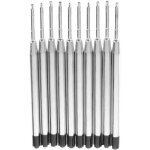 Recharges stylo  bille - mtal - noir - 10pcs - pointe moyenne