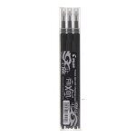 Recharge stylo frixion - frixion - lot de 3 - encre gel - pointe moyenne - effaable