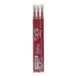 Recharge stylo frixion - frixion - lot de 3 - encre gel rouge - pointe moyenne - effaable