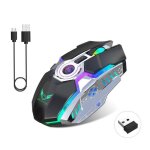 Souris gamer sans fil - rechargeable - 2. 4ghz - 5 couleurs r�tro - �clair� - 2400 dpi - usb