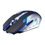 Rechargeable x7 led sans fil usb optique silencieux rtro - clair souris gaming ergonomique souris ...