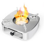 Rchaud de camping rchaud  alcool en acier inoxydable mini brleur  alcool fondue portable cuisinire ...