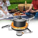 R�chaud de camping pliant br�leur � gaz portable l�ger pour pique - nique en plein air