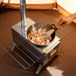 R�chaud de camping - unho - po�le pour tente chaude portable avec chemin�e