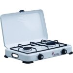 R�chaud � gaz 2 feux 3200w br�leurs fonte amovibles couvercle plaque de cuisson gaz butane ou propane ...