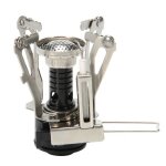R�chaud gaz camping avec allumage pi�zo - �lectrique 3. 9oz pliable anti vent (argent�)