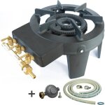 Rechaud gaz traiteur fonte véritable 9. 8 kw 4 pieds 3 robinets + tuyau gaz et détendeur Rechaud gaz traiteur fonte véritable 9. 8 kw 4 pieds 3 robinets + tuyau gaz et détendeur