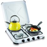 Réchaud gaz portable - kemper - 4 feux - 4. 65 kw - blanc laqué Réchaud gaz portable - kemper - 4 feux - 4. 65 kw - blanc laqué