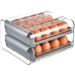Récipient à ?ufs en plastique double couche pour réfrigérateur tiroir à ?ufs portable Étagère de rangement ... Récipient à ?ufs en plastique double couche pour réfrigérateur tiroir à ?ufs portable Étagère de rangement ...